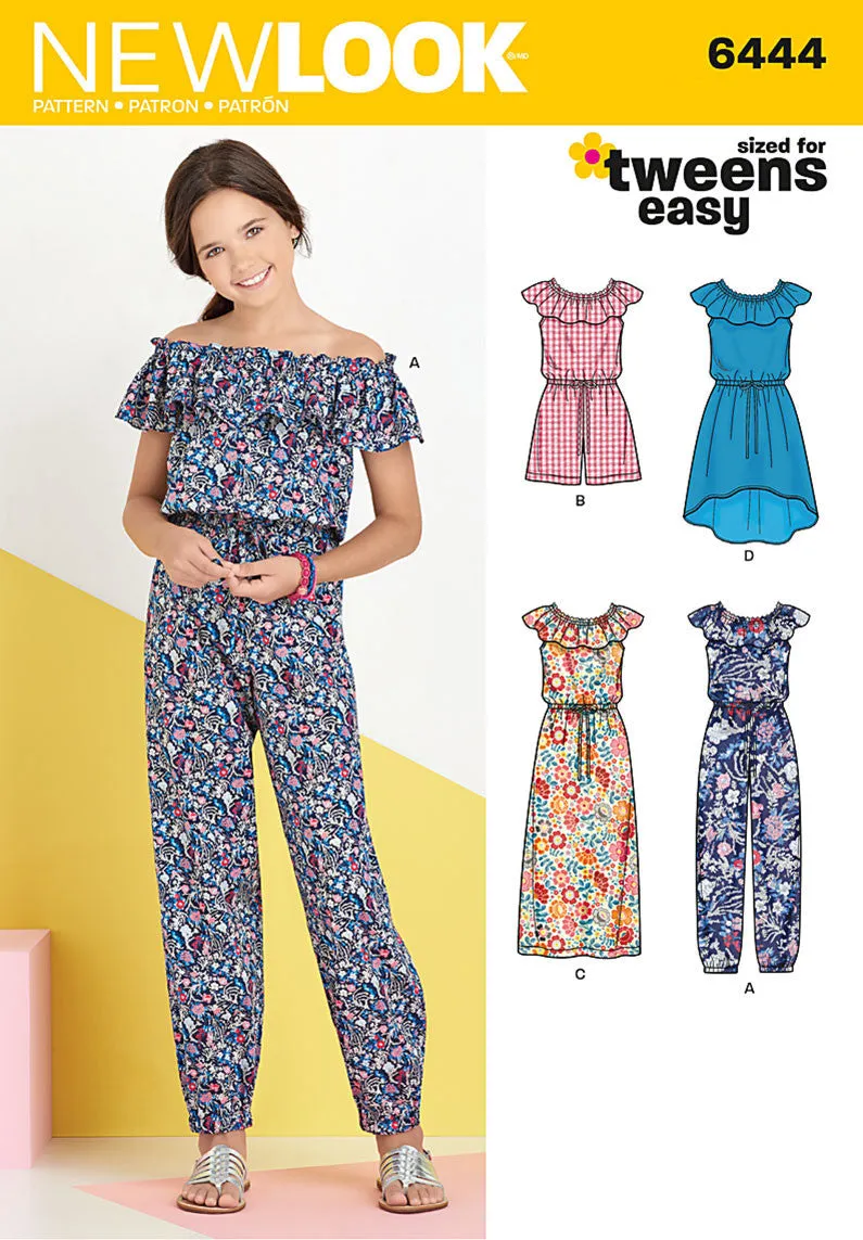 NL6444 Girl's Dress and Jumpsuit in Two Lengths