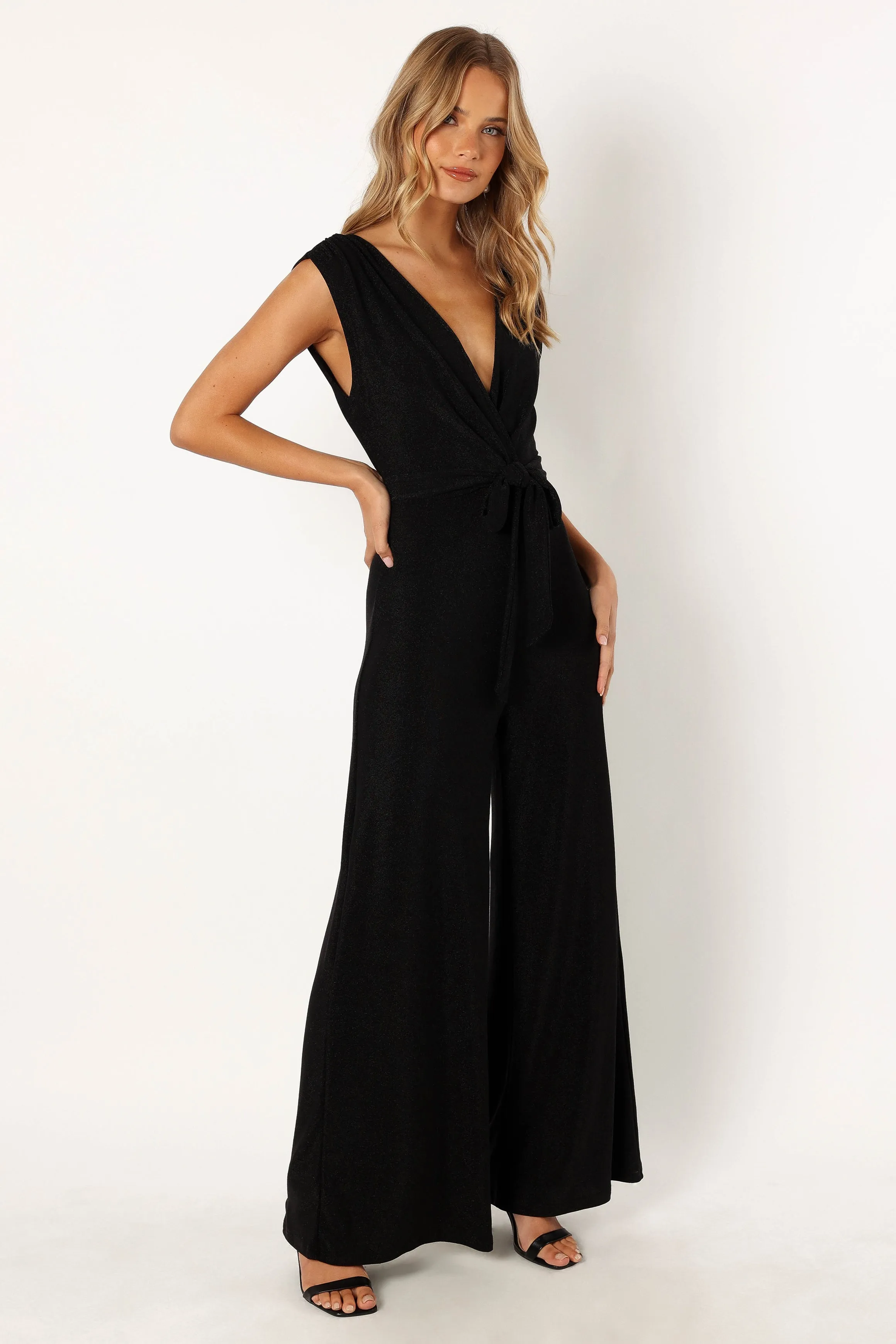 Nora Wide Leg Jumpsuit - Black