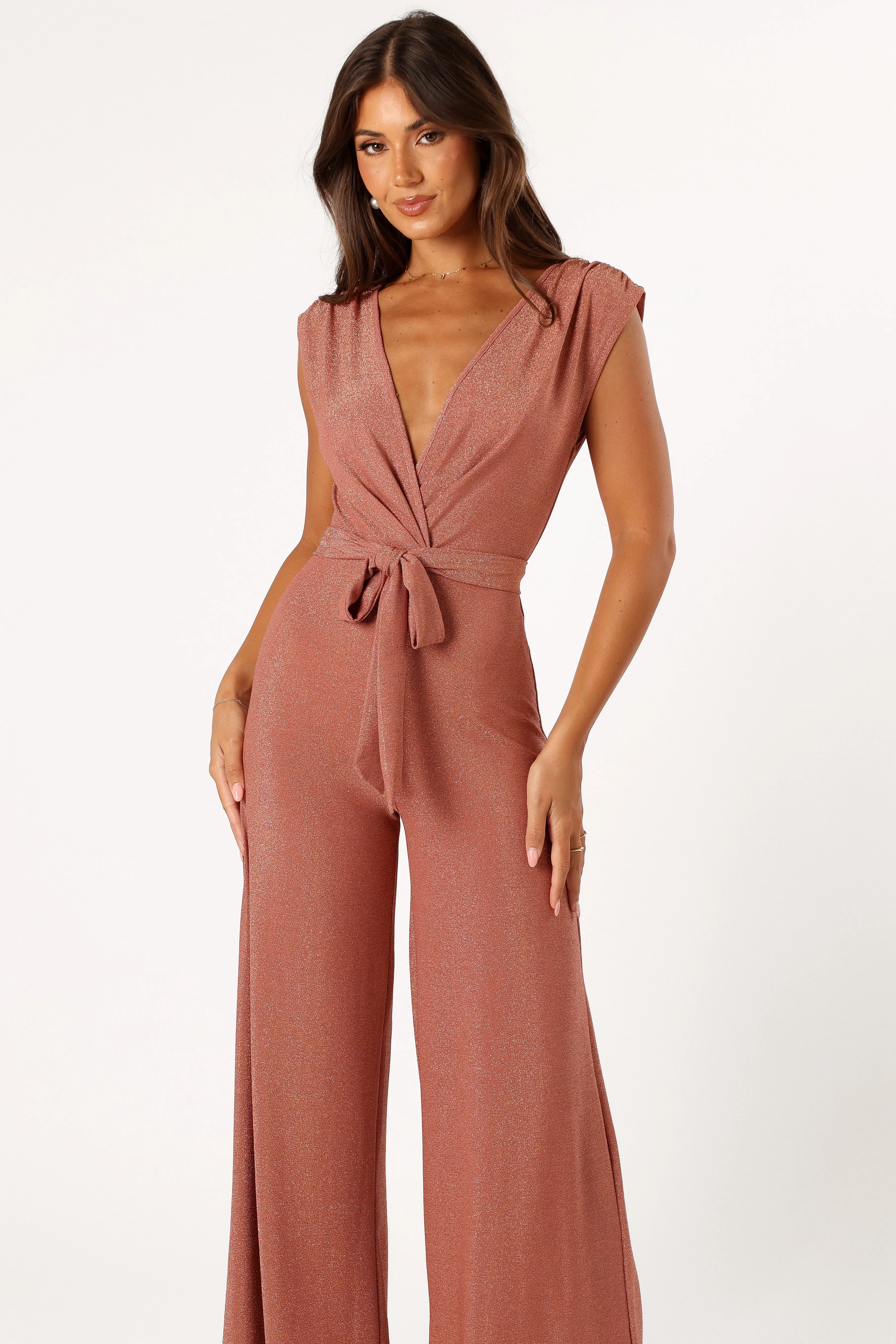 Nora Wide Leg Jumpsuit - Dusty Rose