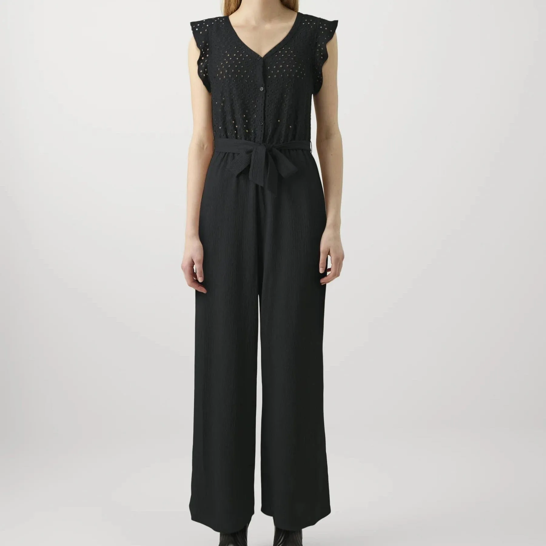 ONLY ONLELISA Short-Sleeve Jumpsuit In Black