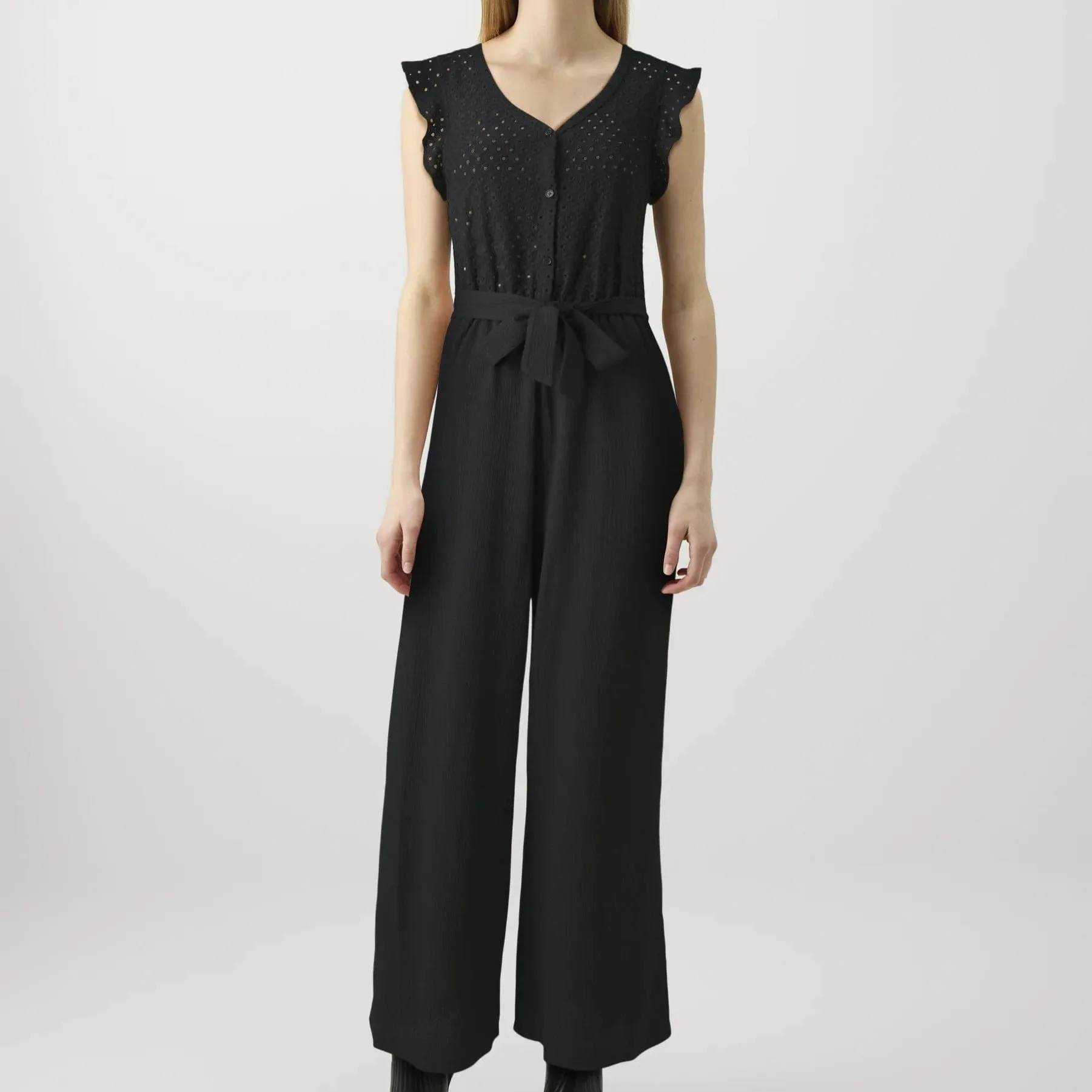 ONLY ONLELISA Short-Sleeve Jumpsuit In Black