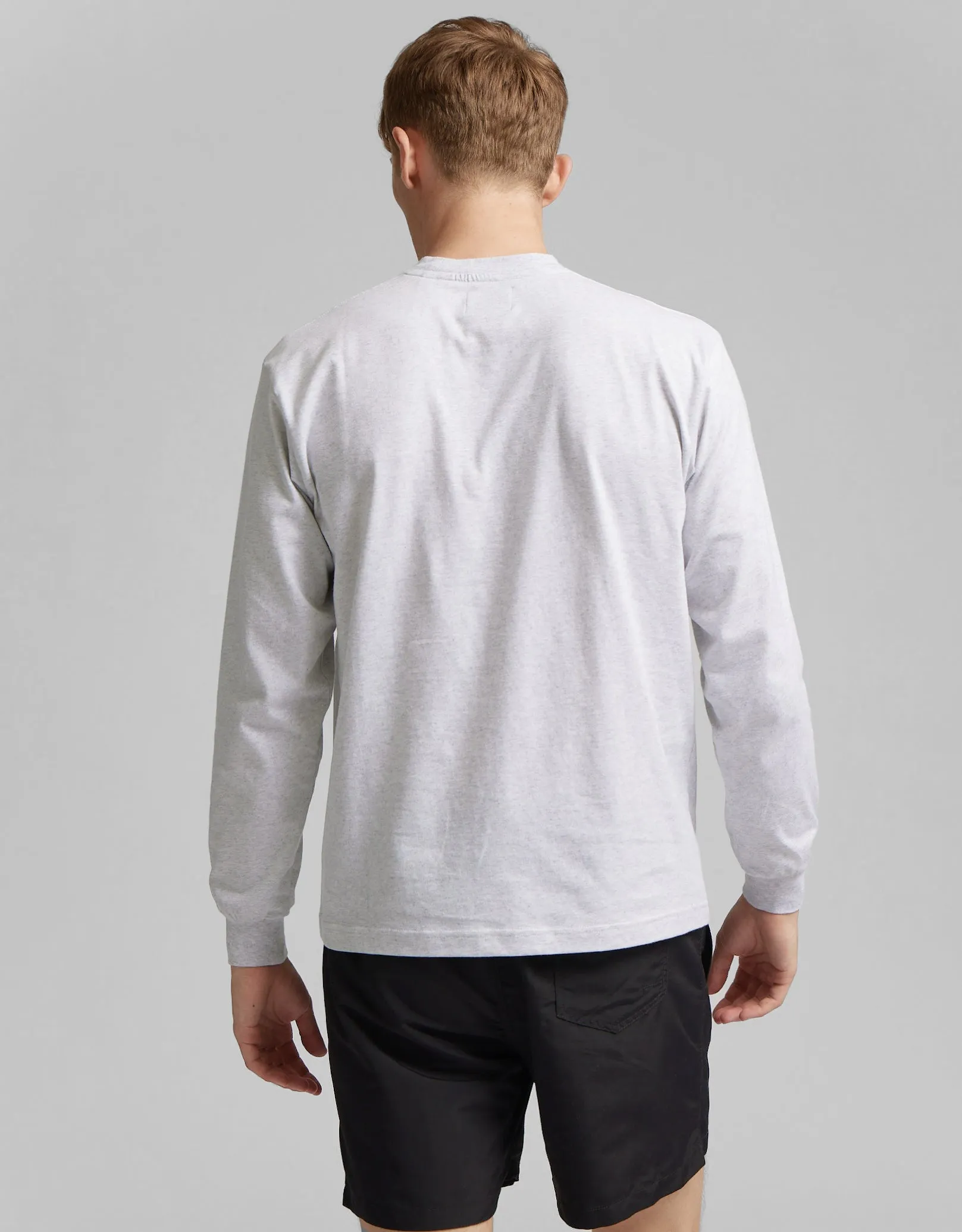 Oversized Organic LS T-shirt - Snow Melange