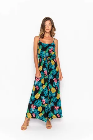 Pimp, Tropical Ananas Black, Long Playsuit