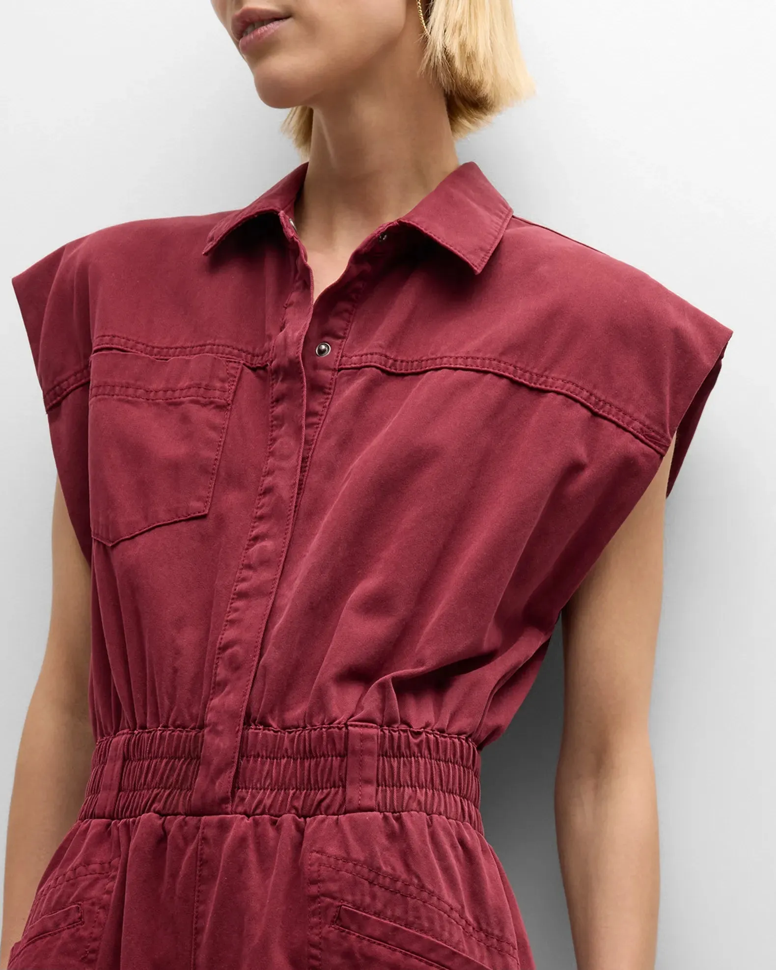 Pistola Rosie Jumpsuit in Bordeaux