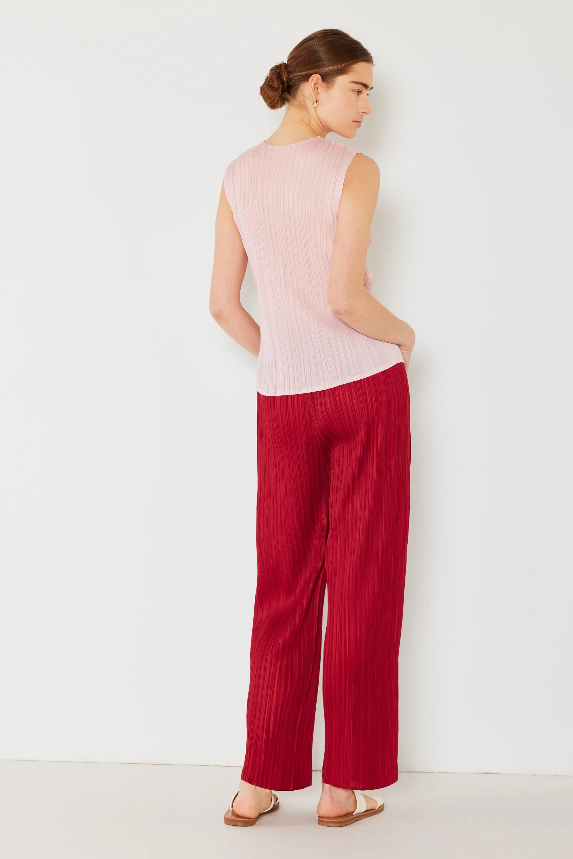 Pleated classic straight long pants - Style#P01BS