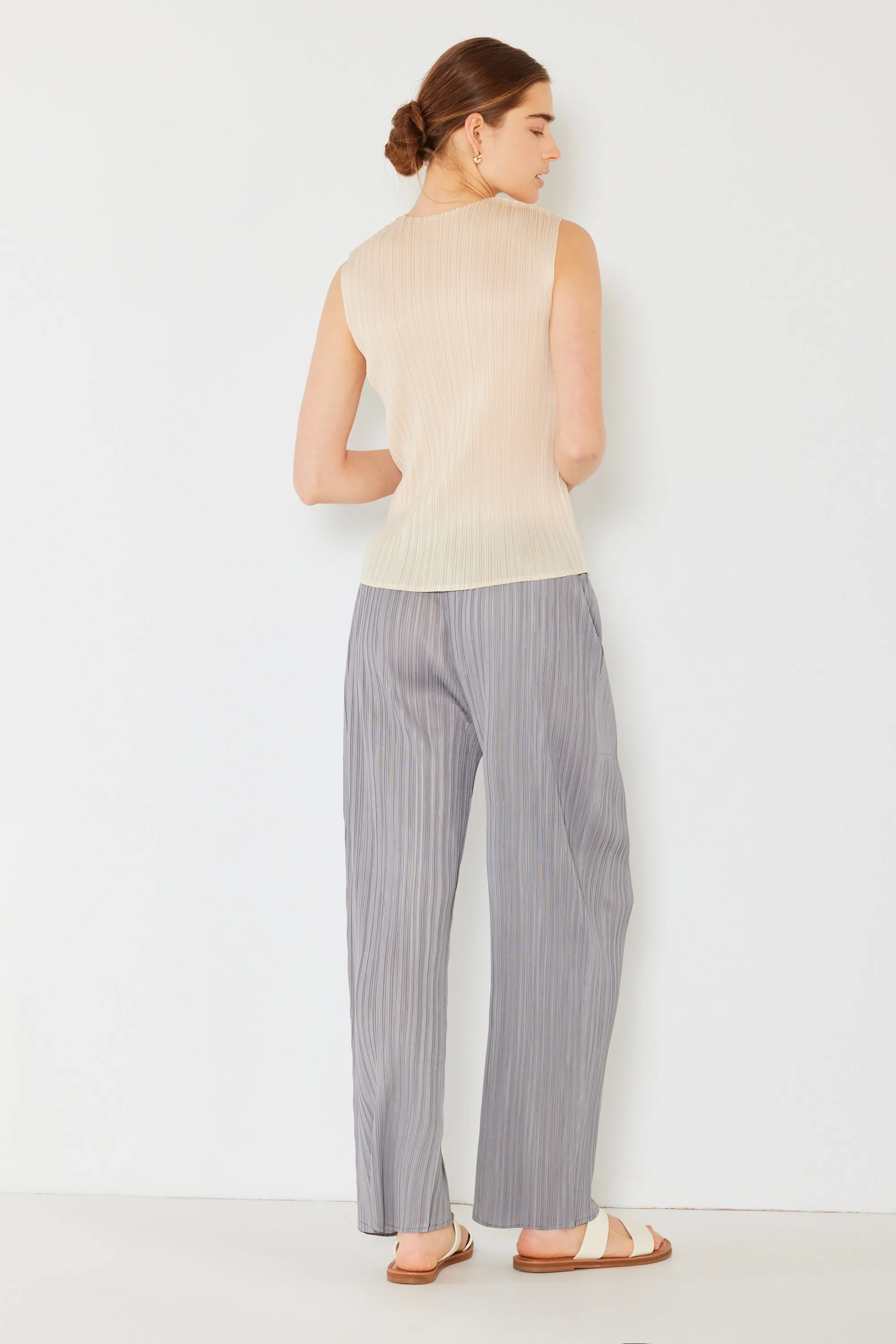 Pleated classic straight long pants - Style#P01BS