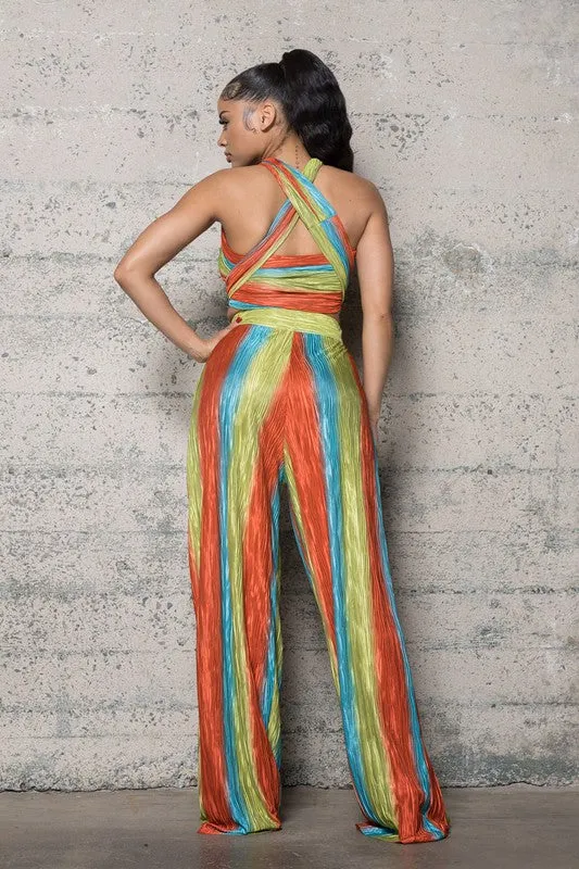 Pleated Poly Versatile Jumpsuit