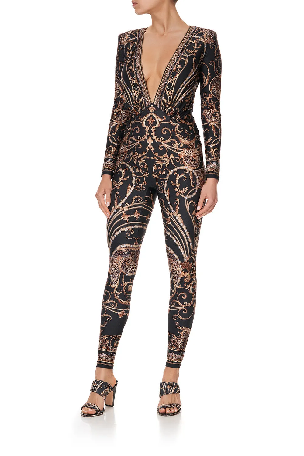 PLUNGE FRONT CATSUIT STUDIO 54