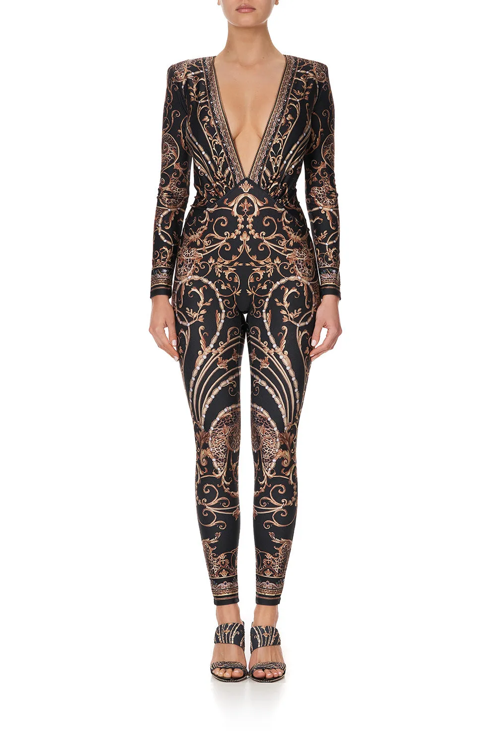 PLUNGE FRONT CATSUIT STUDIO 54