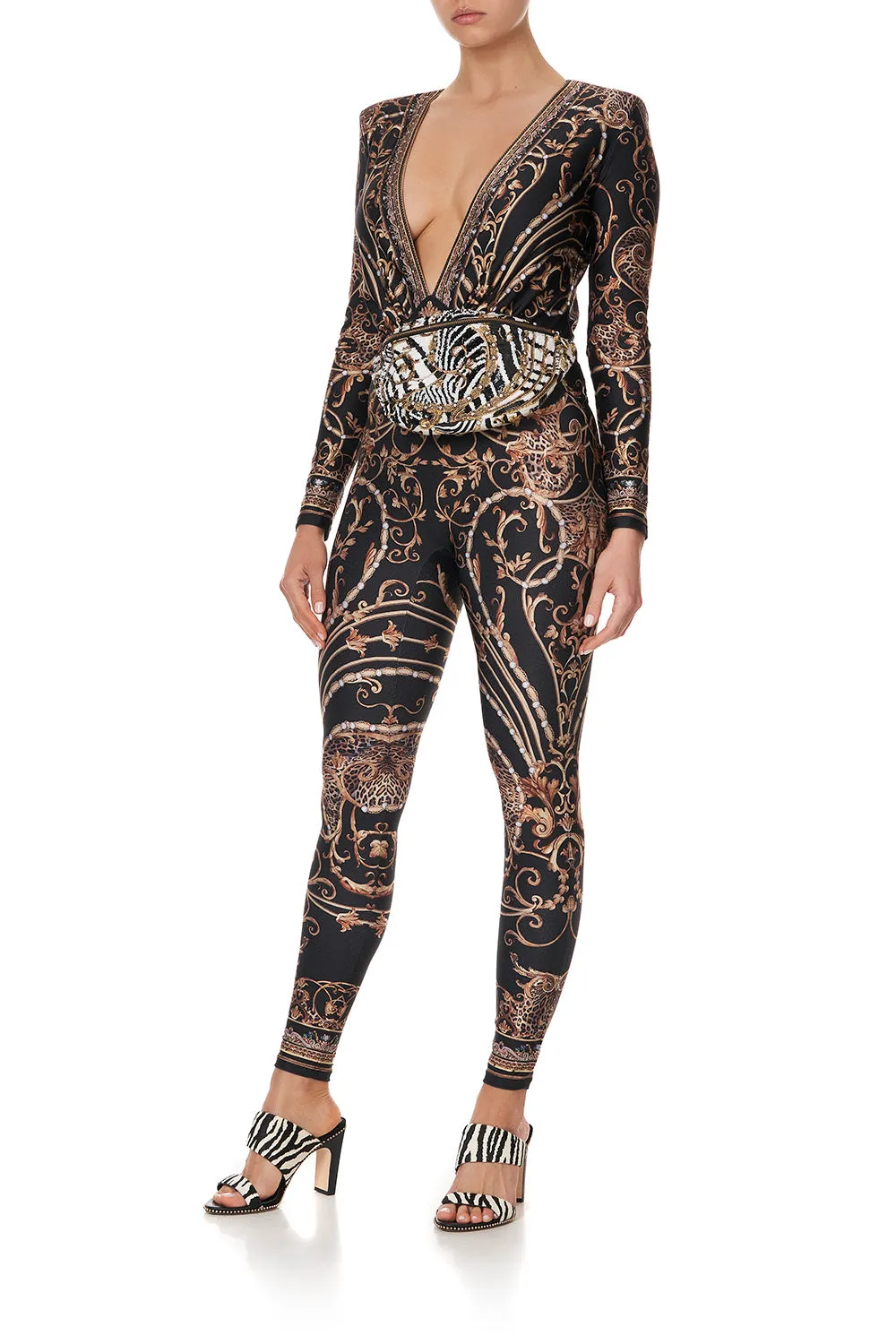 PLUNGE FRONT CATSUIT STUDIO 54