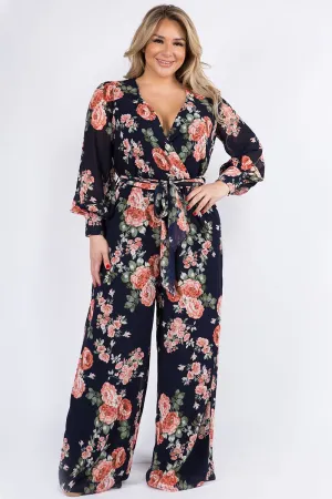 Plus Size Chiffon Jumpsuit