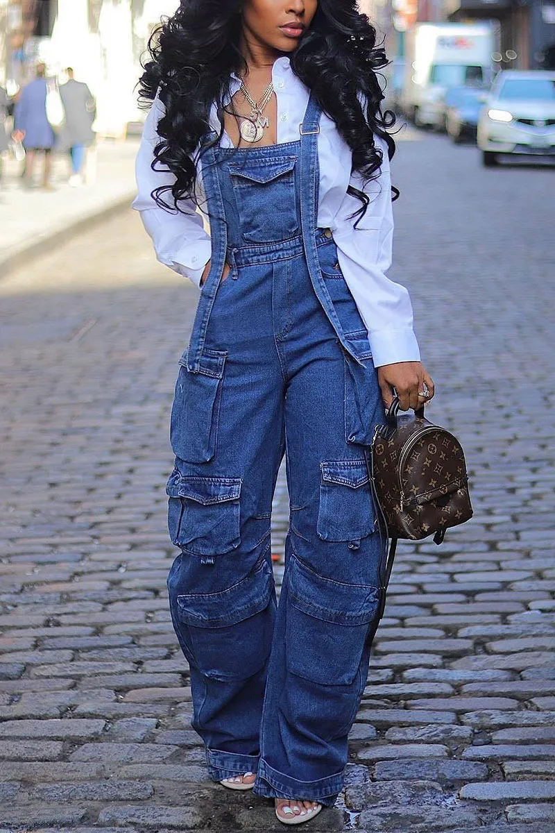 PM0359 Overalls Denim Pants