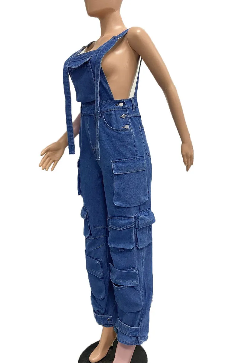 PM0359 Overalls Denim Pants