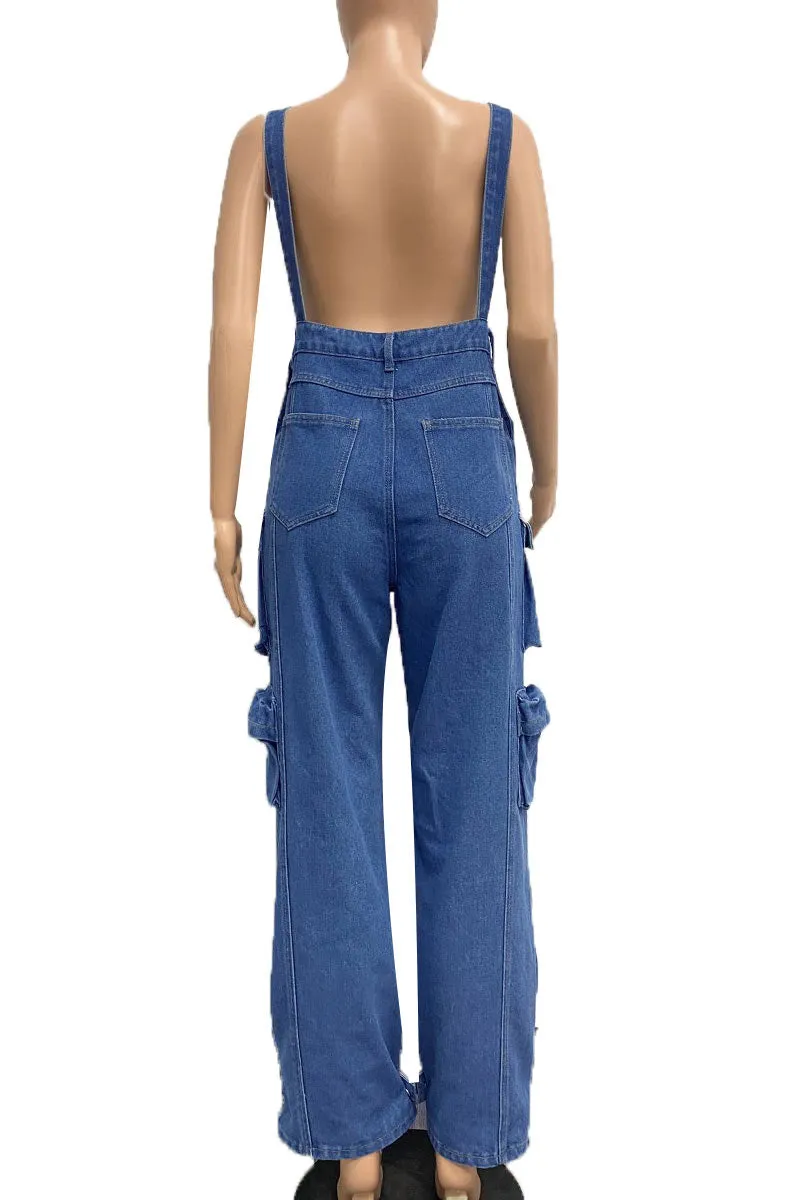 PM0359 Overalls Denim Pants