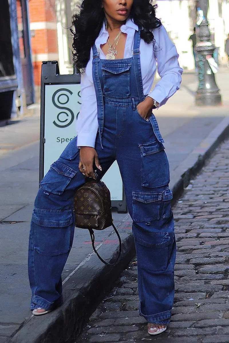 PM0359 Overalls Denim Pants