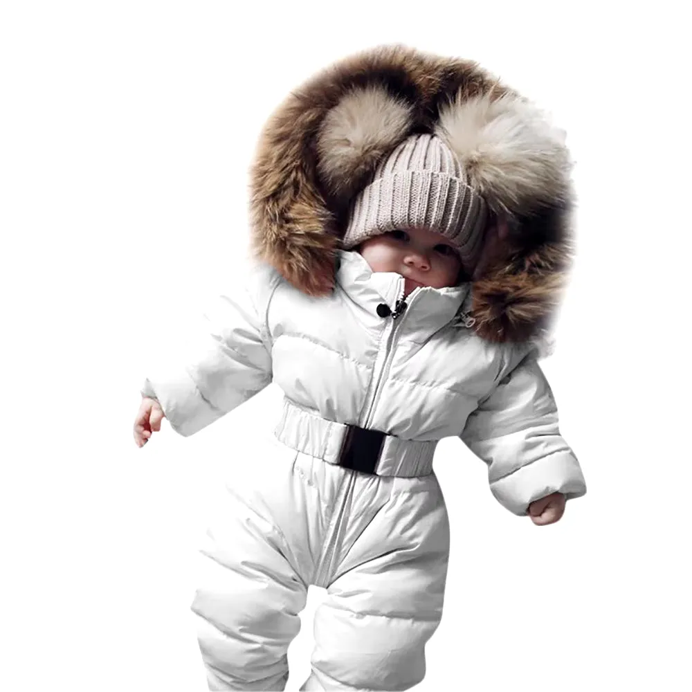 PolarCub Snowsuit - Baby Boy Girl Warm Romper Jacket Hooded Jumpsuit