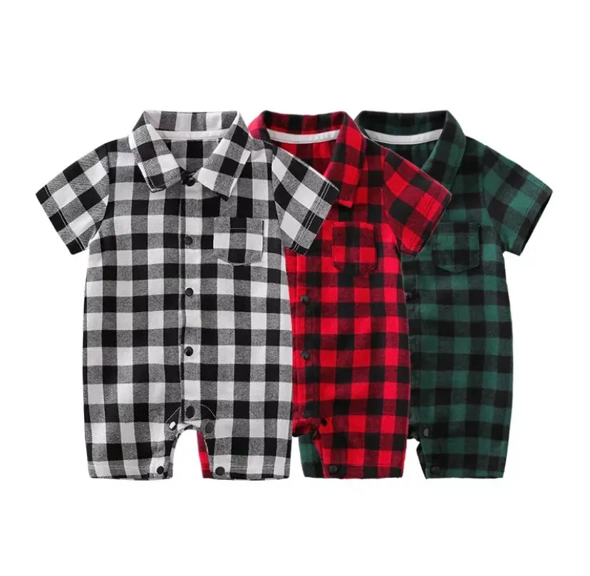 "BOYS Checkered Jumpsuit"