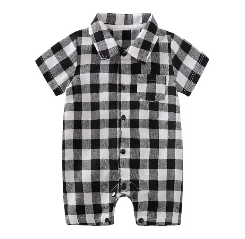 "BOYS Checkered Jumpsuit"