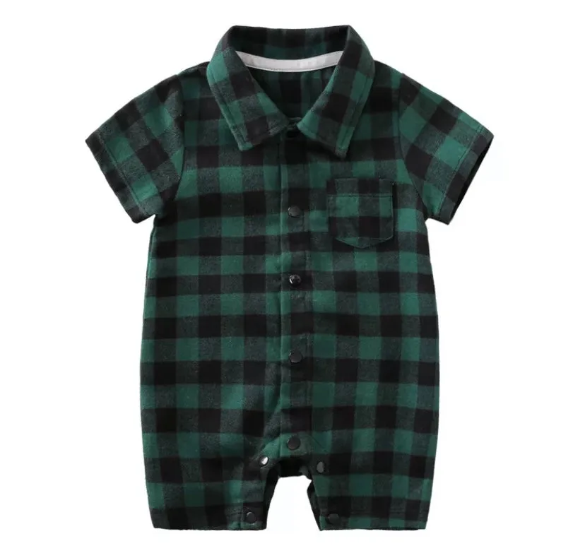 "BOYS Checkered Jumpsuit"