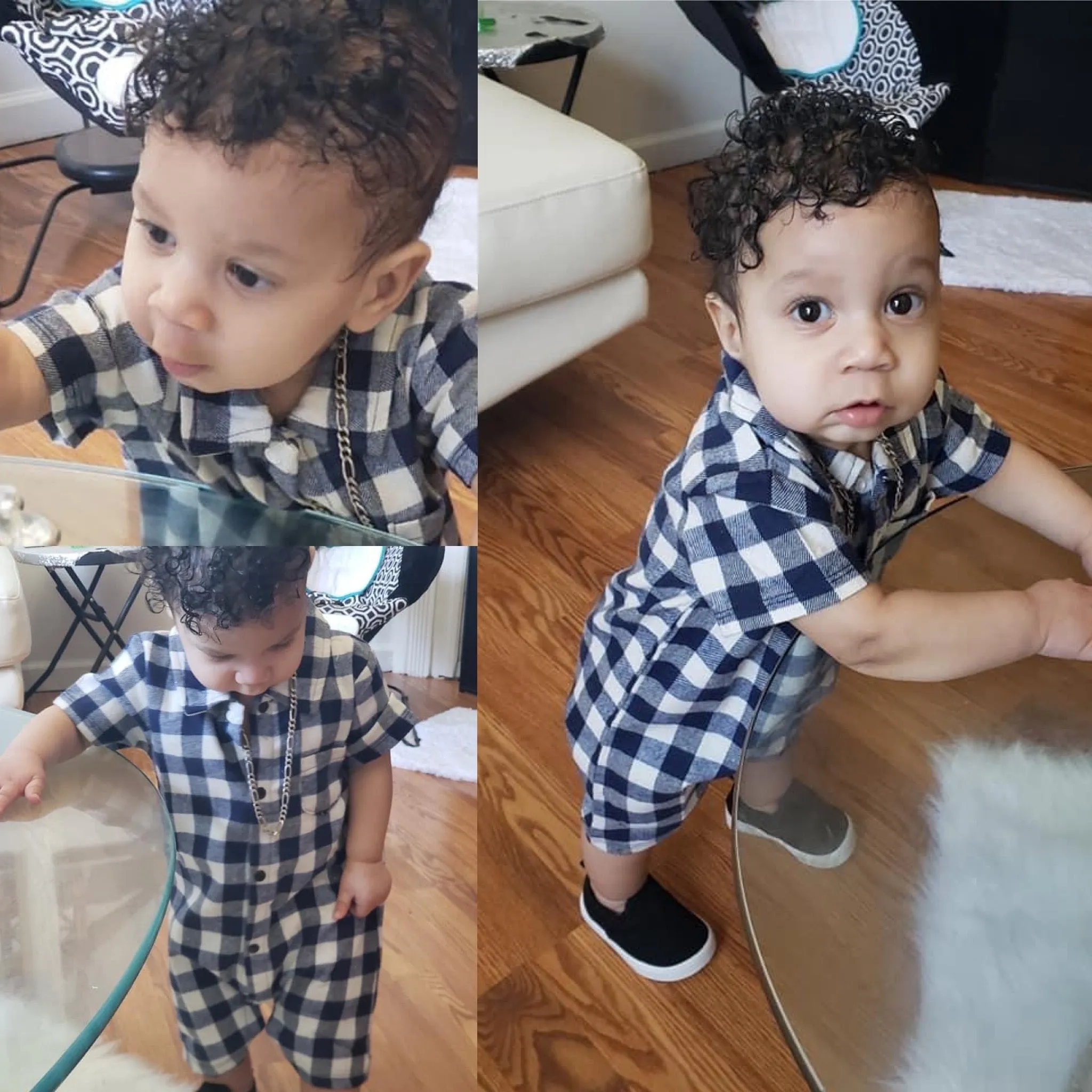 "BOYS Checkered Jumpsuit"