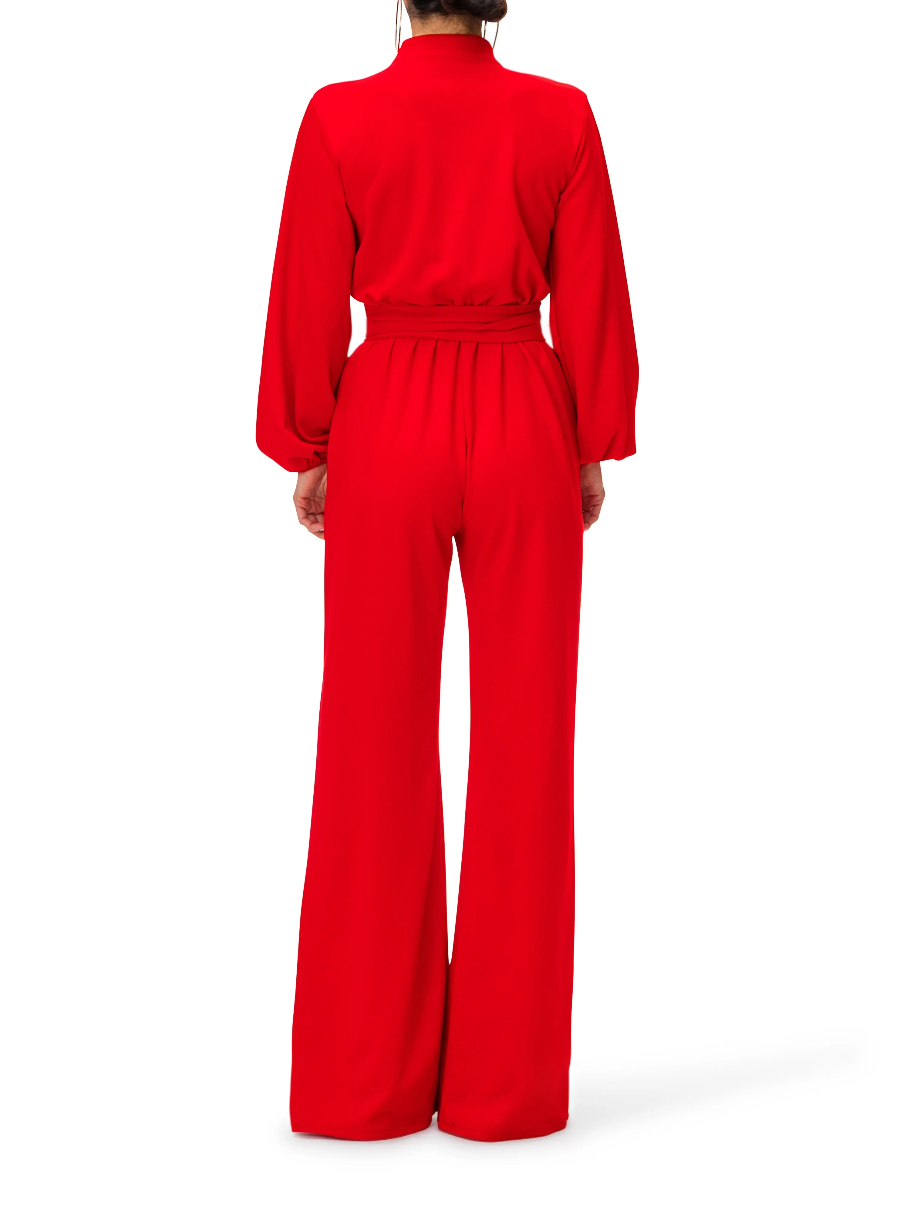 "Dahlia" Bell Sleeve Wide Leg Jumpsuit