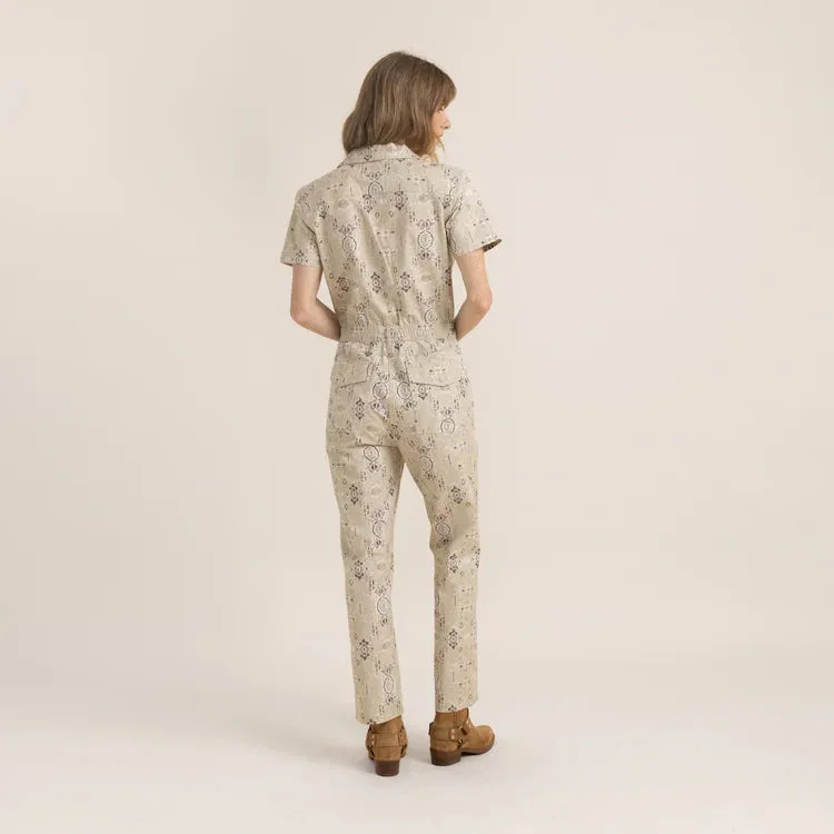 Roark Layover Short Sleeve Jumpsuit - Stone