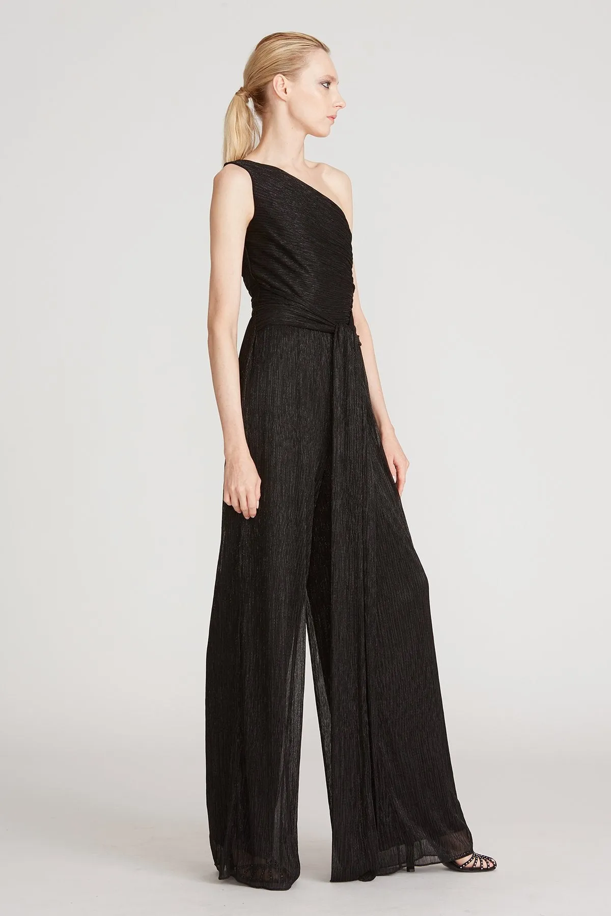 Romee Crinkle Jersey Jumpsuit - Black