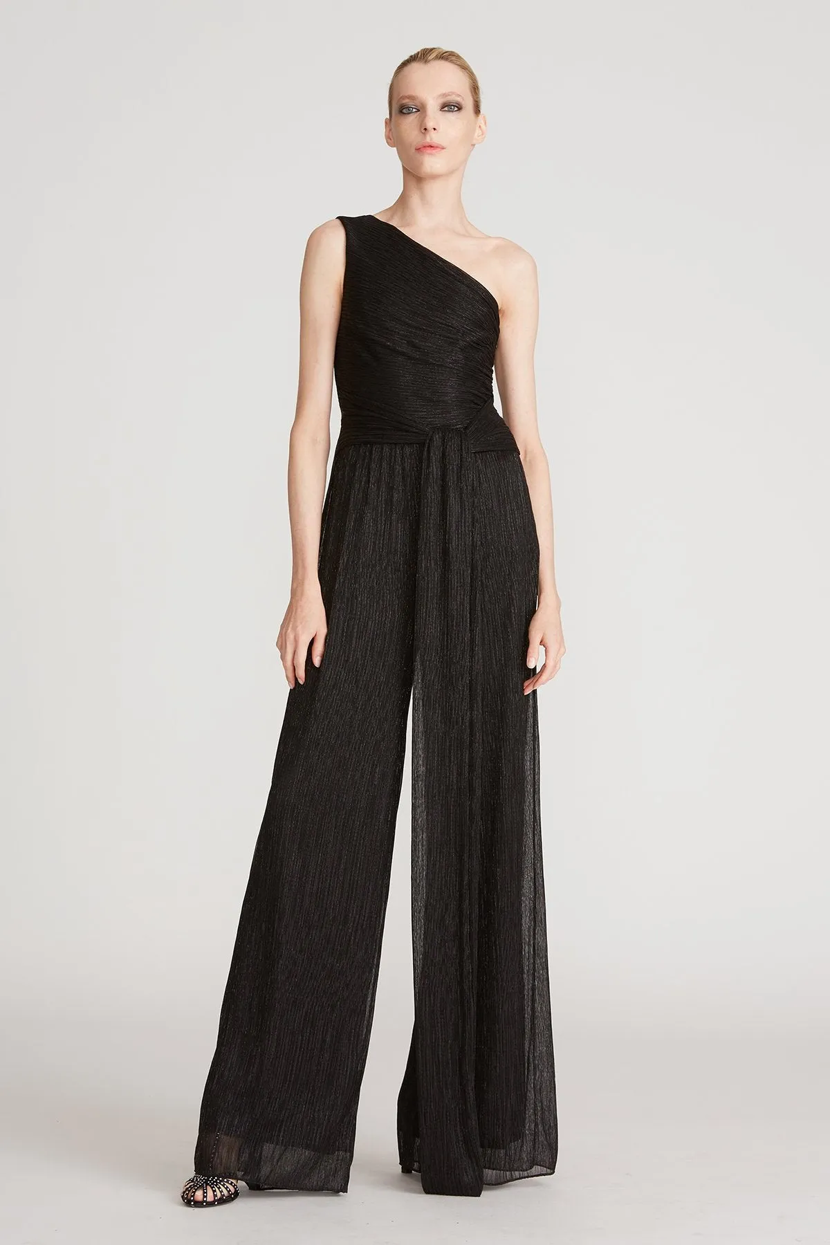 Romee Crinkle Jersey Jumpsuit - Black