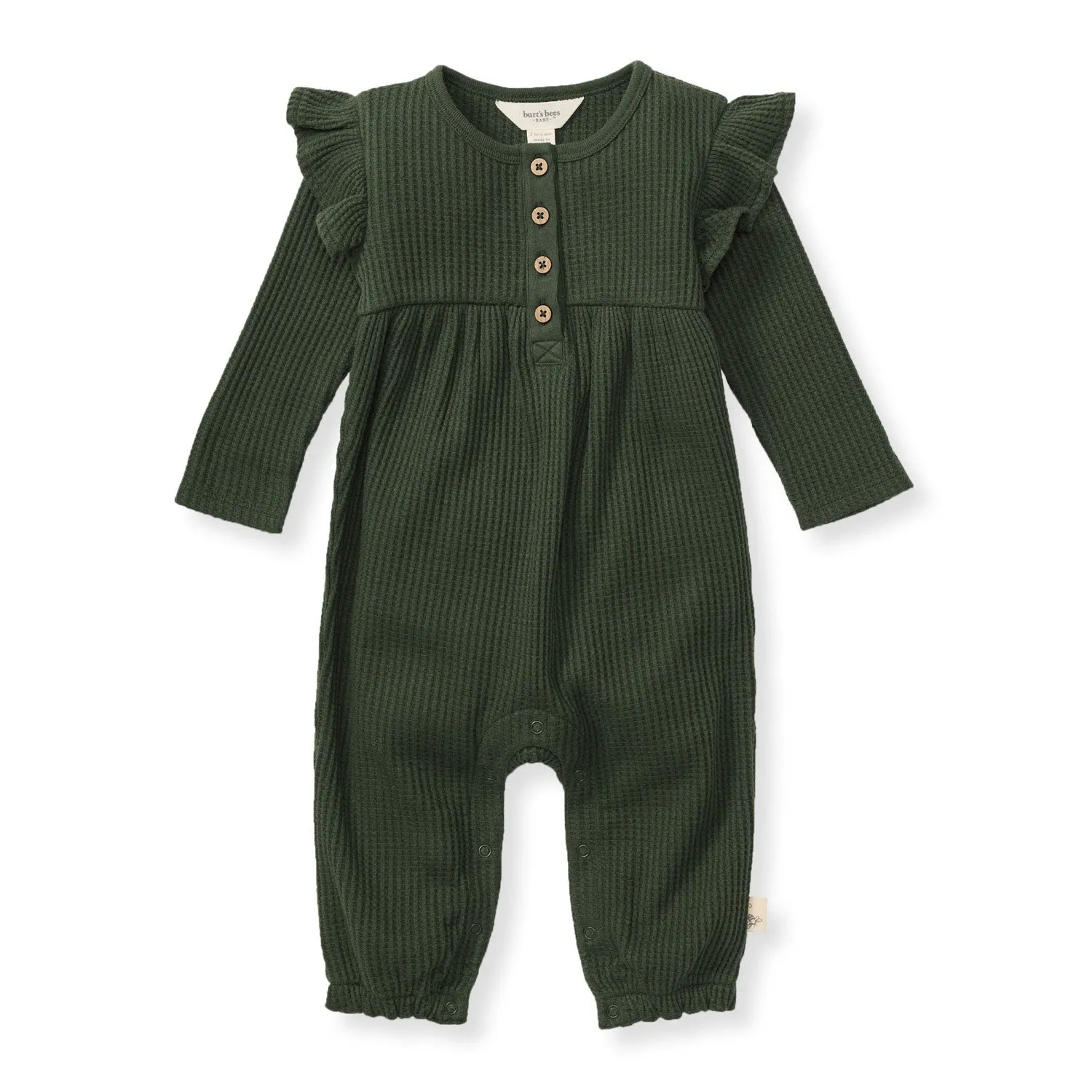 Ruffle Thermal Jumpsuit - Dark Jade