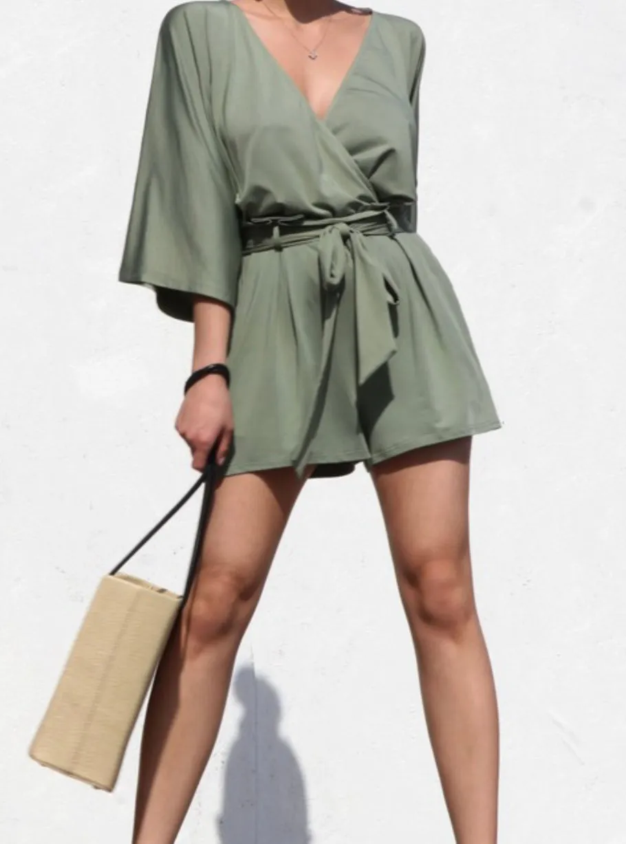 Sage Surplice Romper