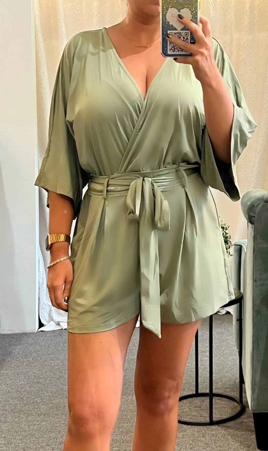 Sage Surplice Romper