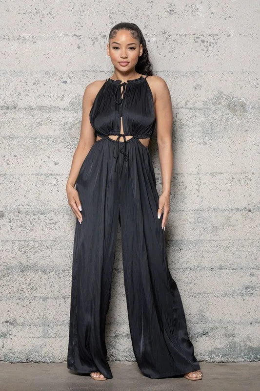 SATIN WOVEN JUMPSUIT