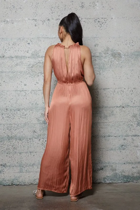 SATIN WOVEN JUMPSUIT