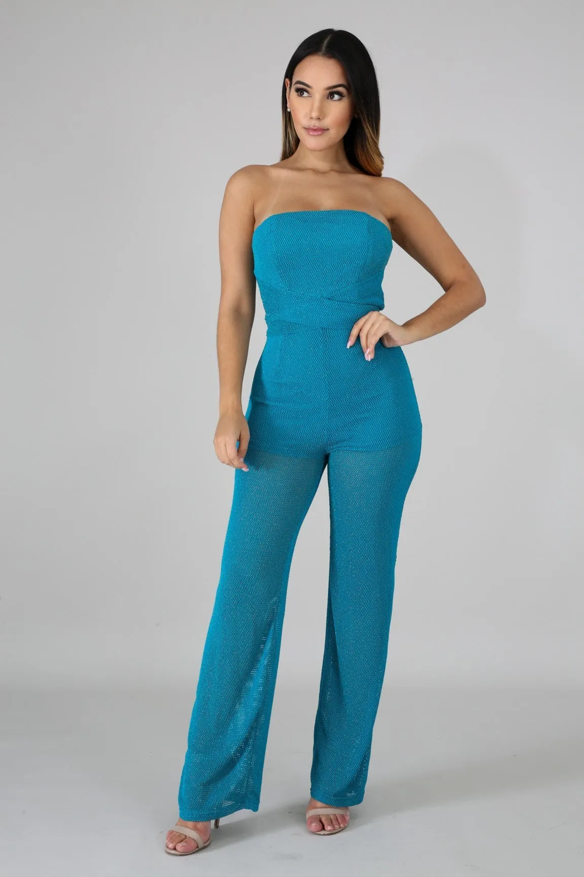 Self Tie Cross Jumpsuit