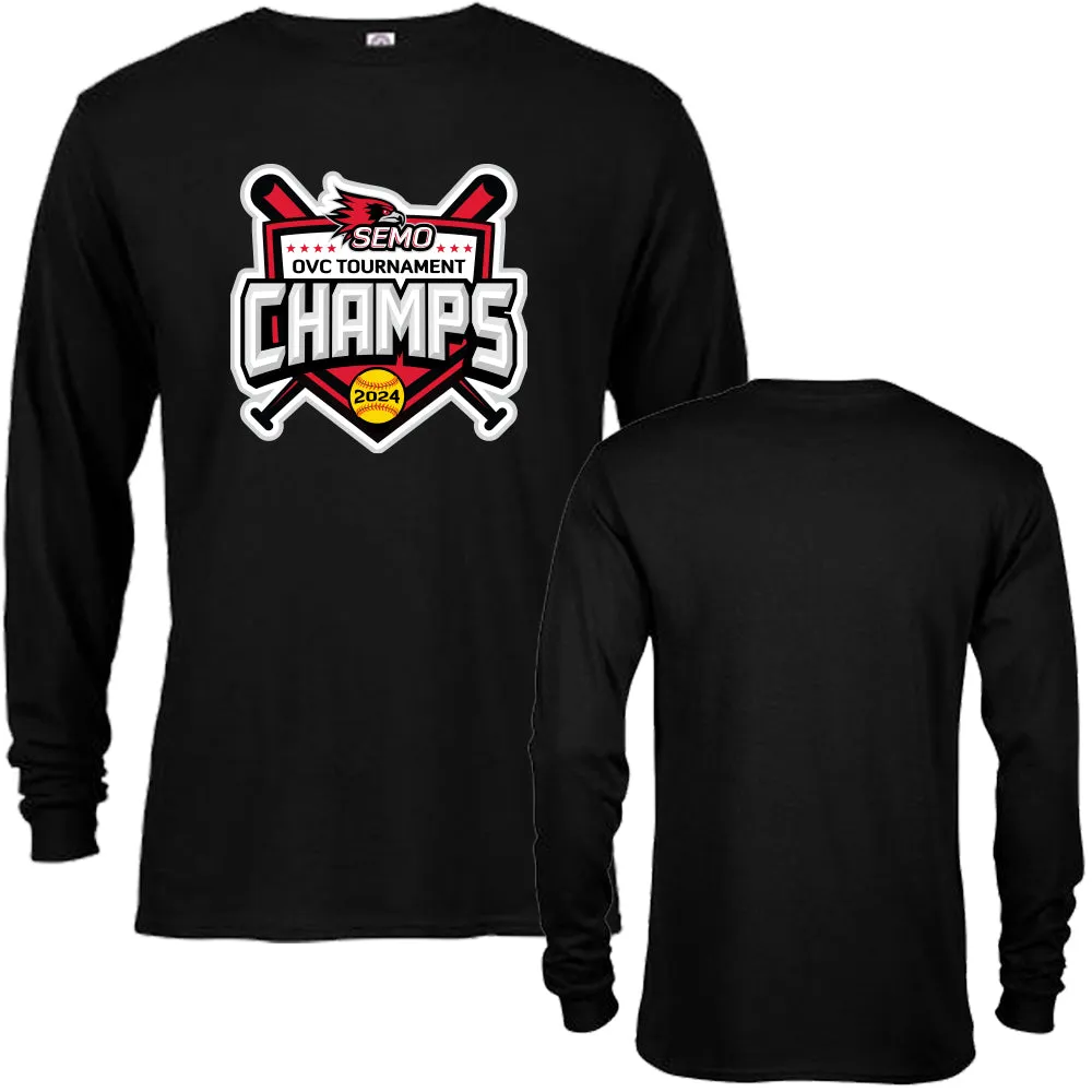 SEMO Redhawks 2024 Softball OVC Tournament Champions Long Sleeve T-shirt