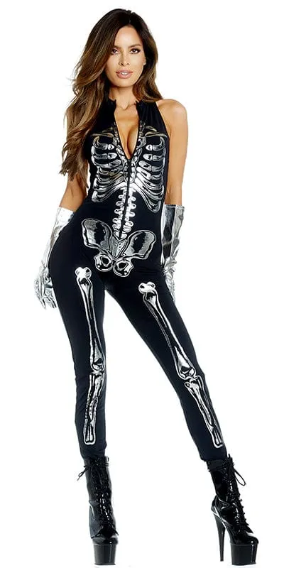 Sexy Naughty Bones Skeleton Halloween Costume