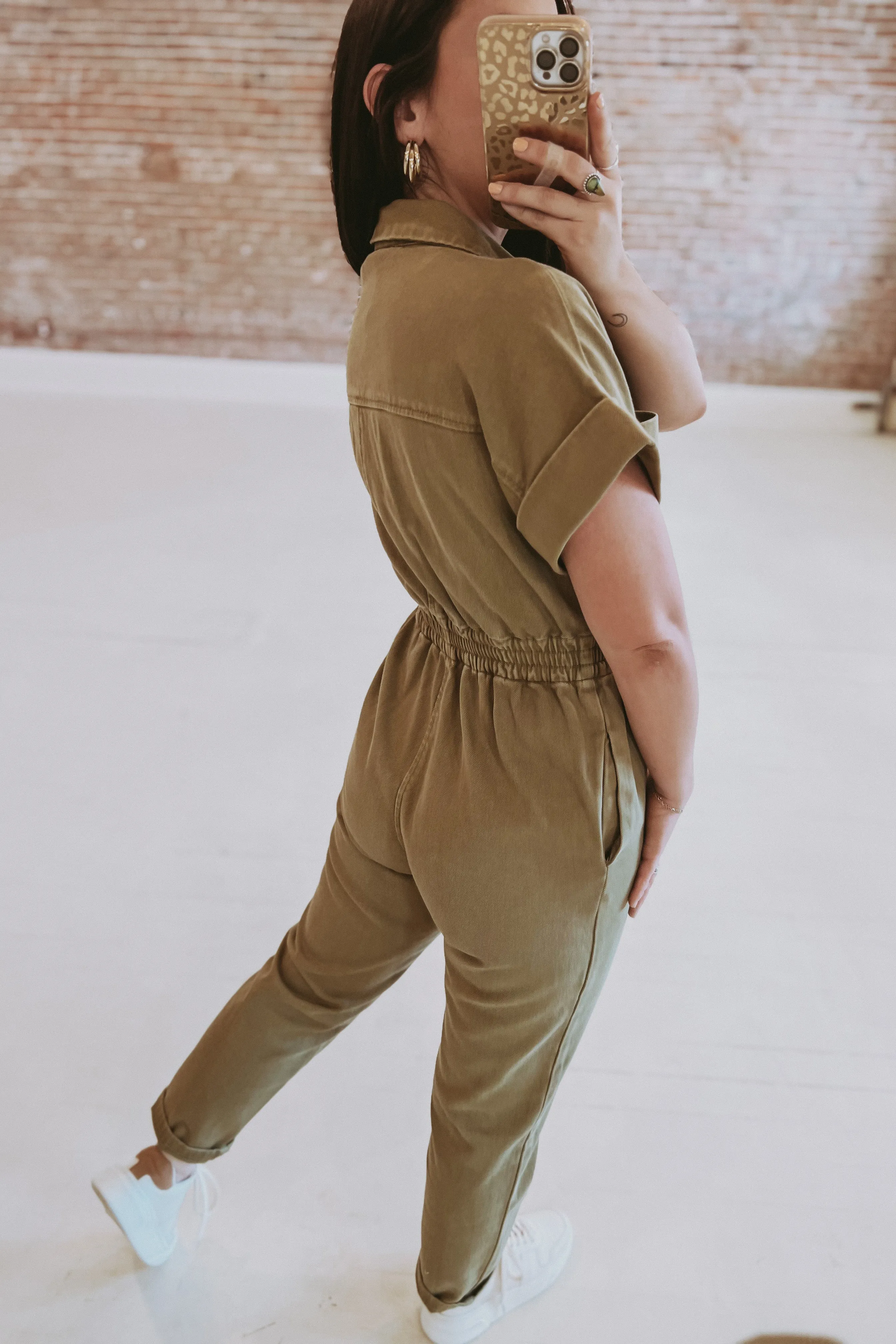 Short Sleeve Utility Jumpsuit