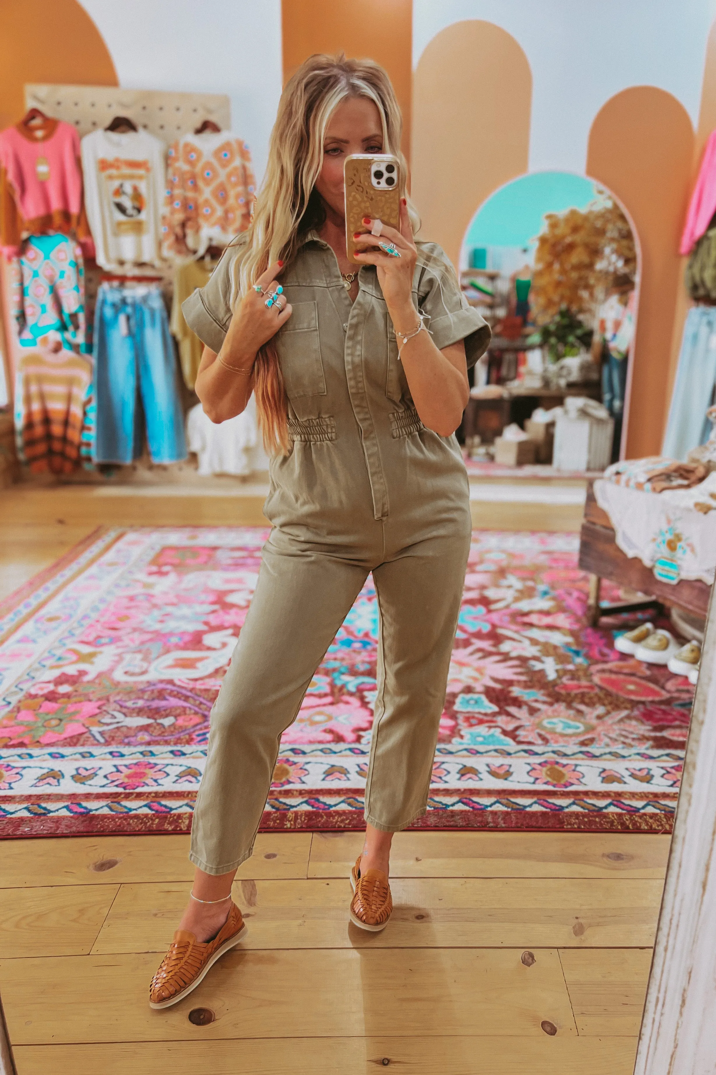 Short Sleeve Utility Jumpsuit