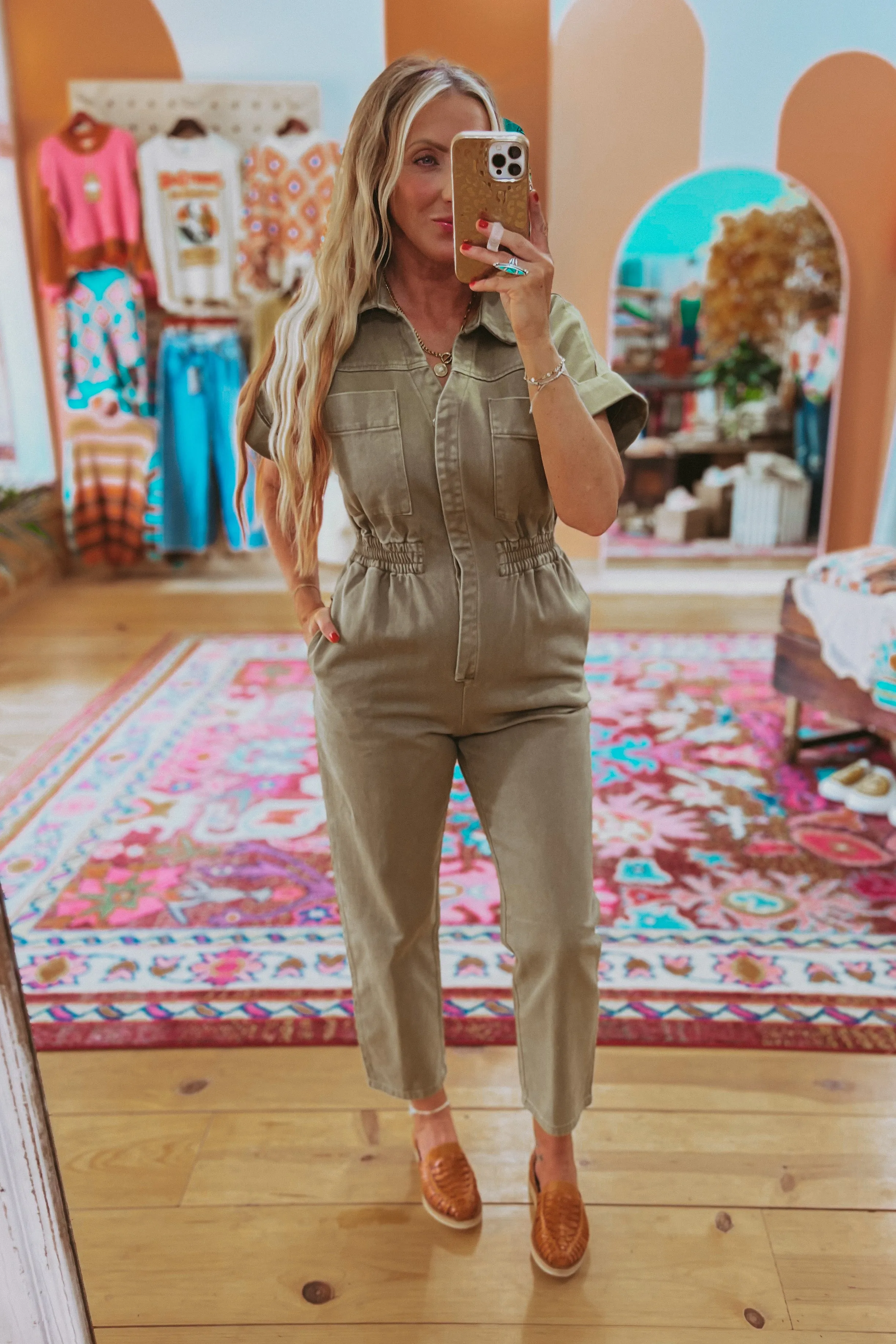 Short Sleeve Utility Jumpsuit