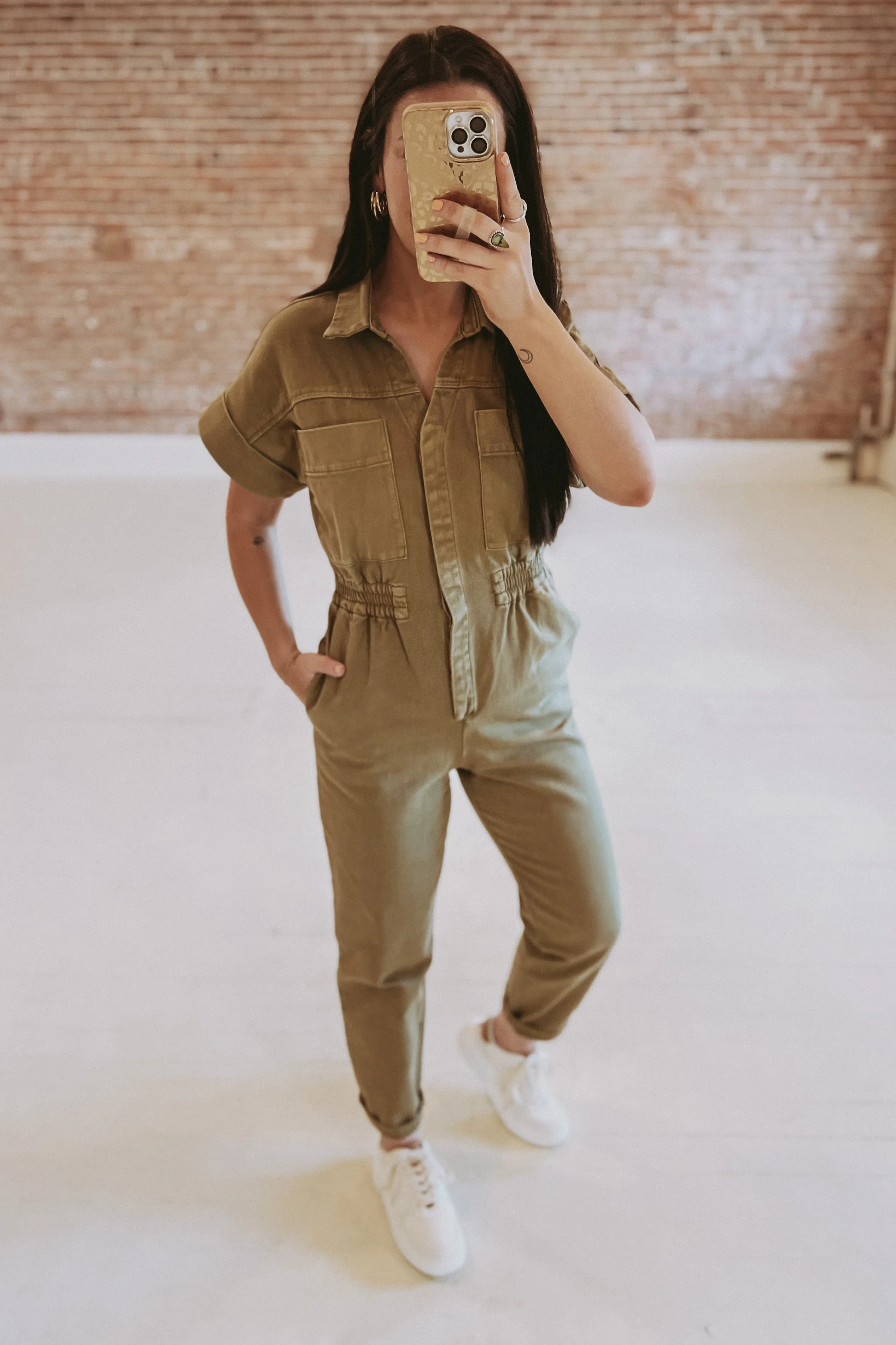 Short Sleeve Utility Jumpsuit