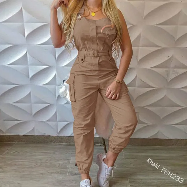 sleeveless suspenders simple Leggings  pants