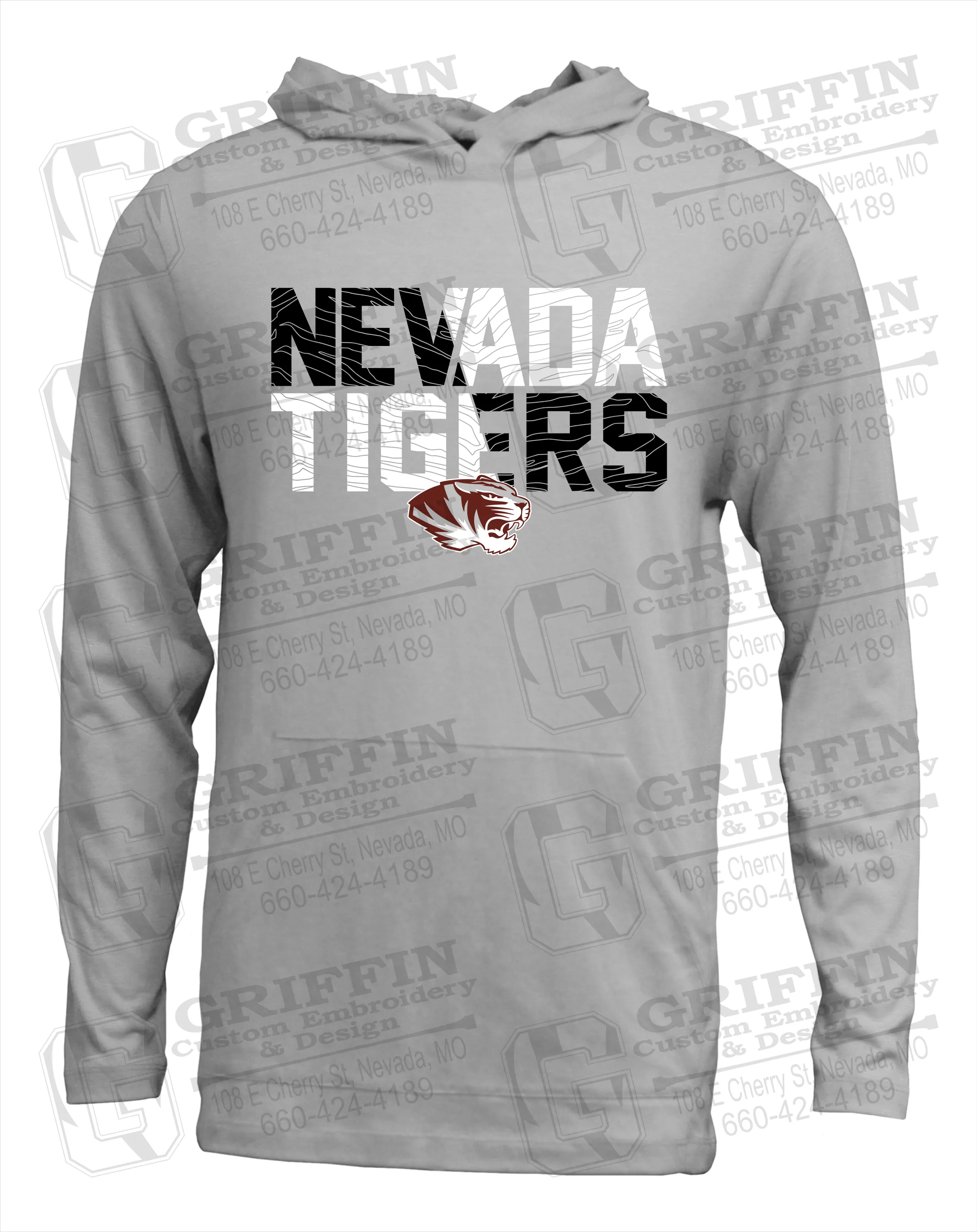 Soft-Tek T-Shirt Hoodie - Nevada Tigers 23-L