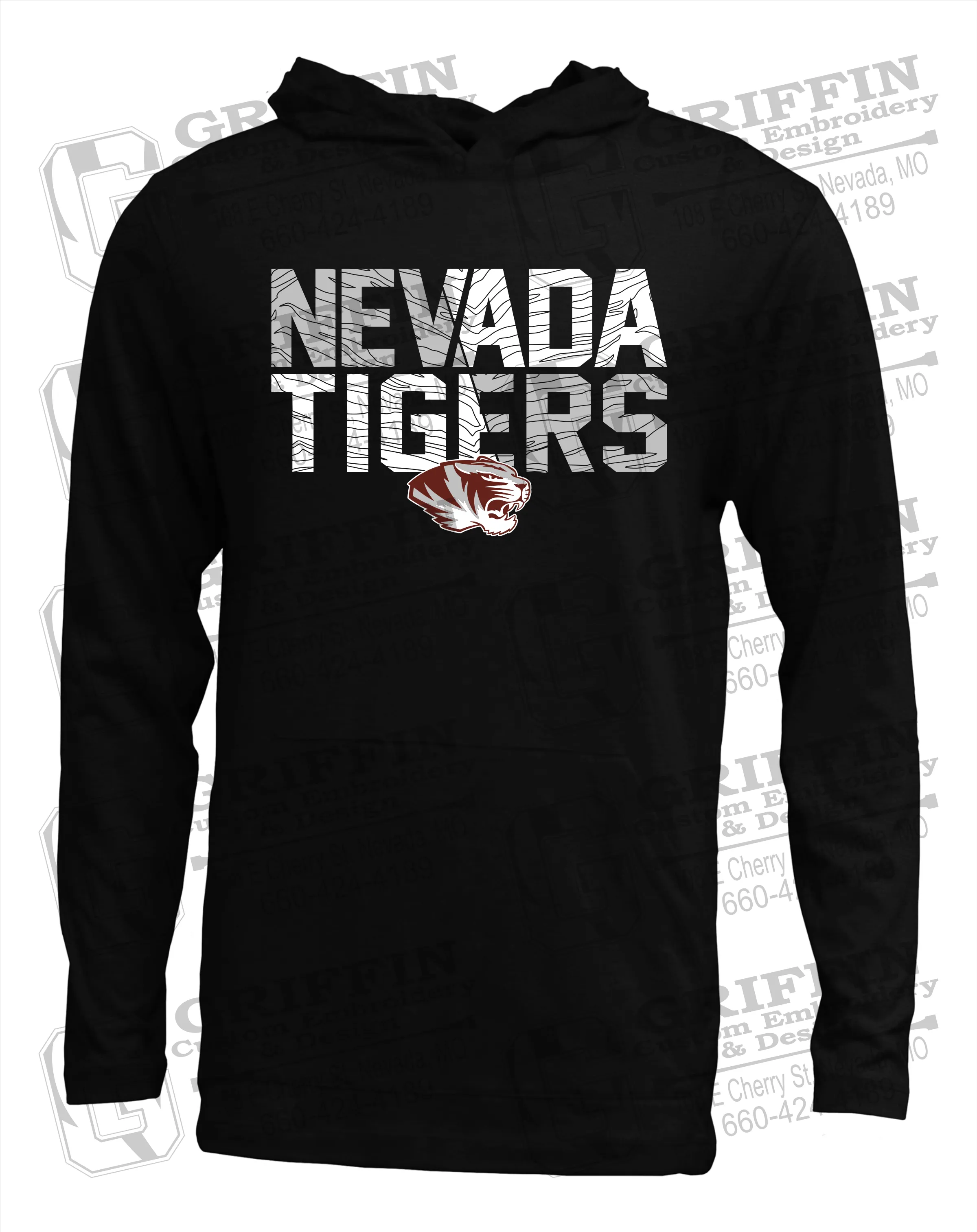 Soft-Tek T-Shirt Hoodie - Nevada Tigers 23-L