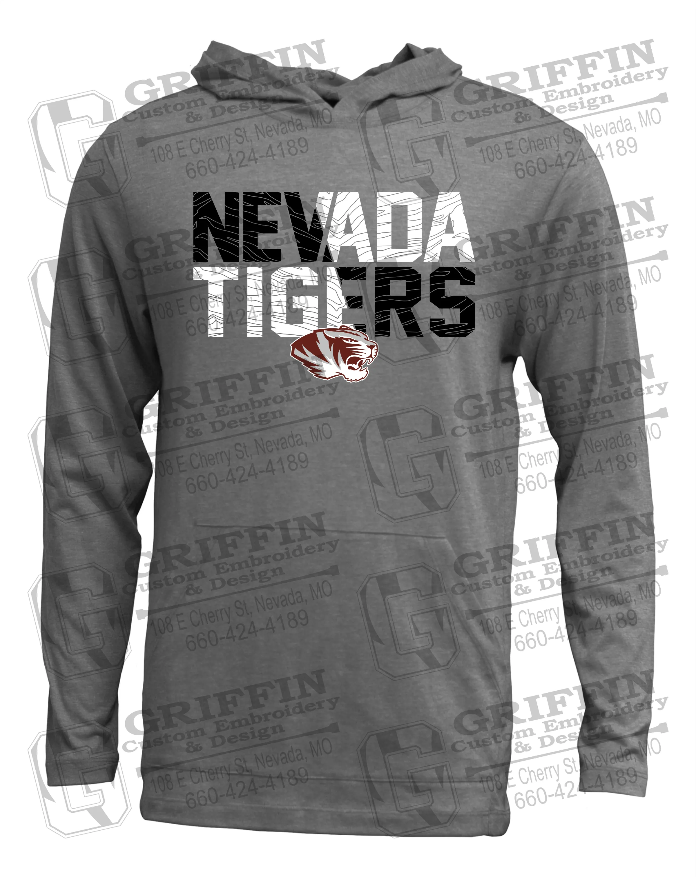 Soft-Tek T-Shirt Hoodie - Nevada Tigers 23-L