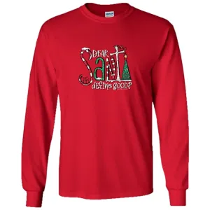 Southern Couture Dear Santa, Define Good on Long Sleeve - Red - SC1370RDLS