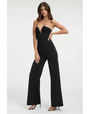 Strapless "V" Scuba Jumpsuit