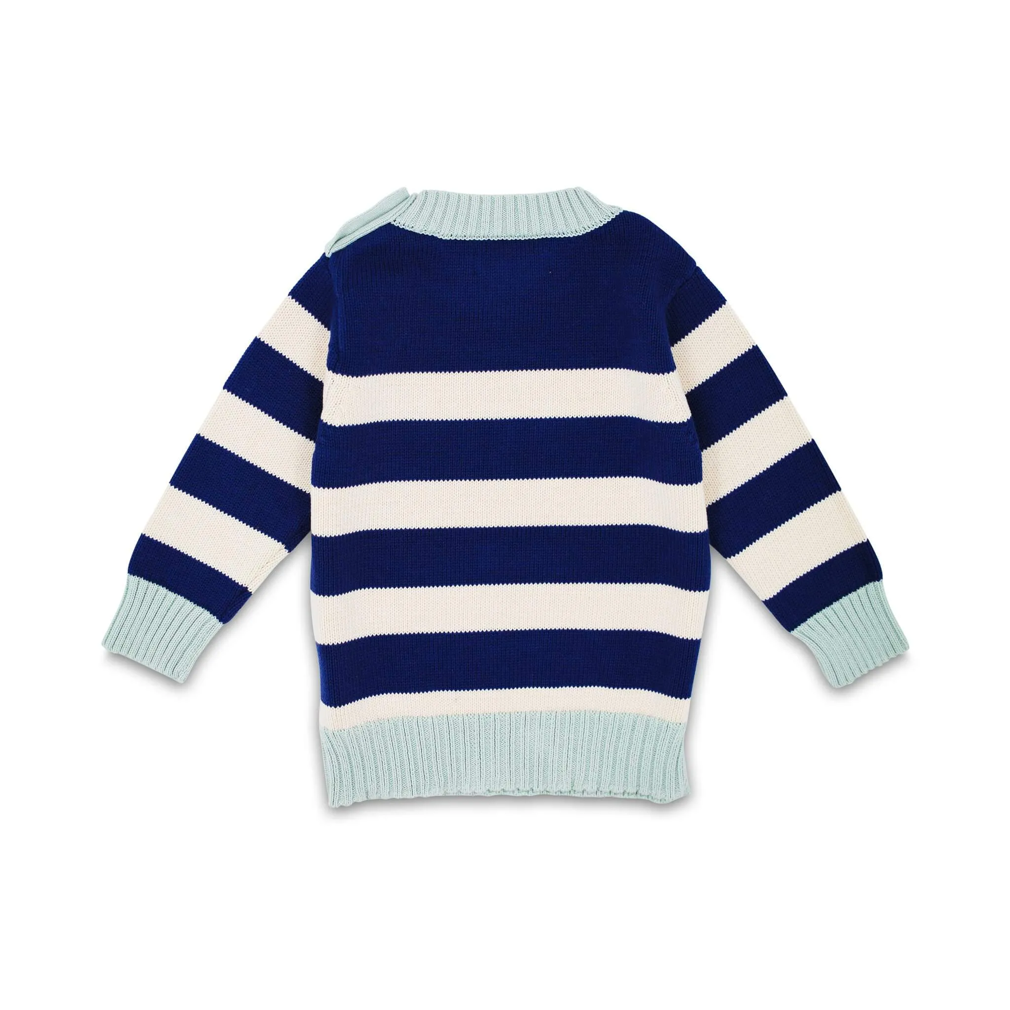 Striped Sweater & Soft Denim Pants (Dark) Bundle