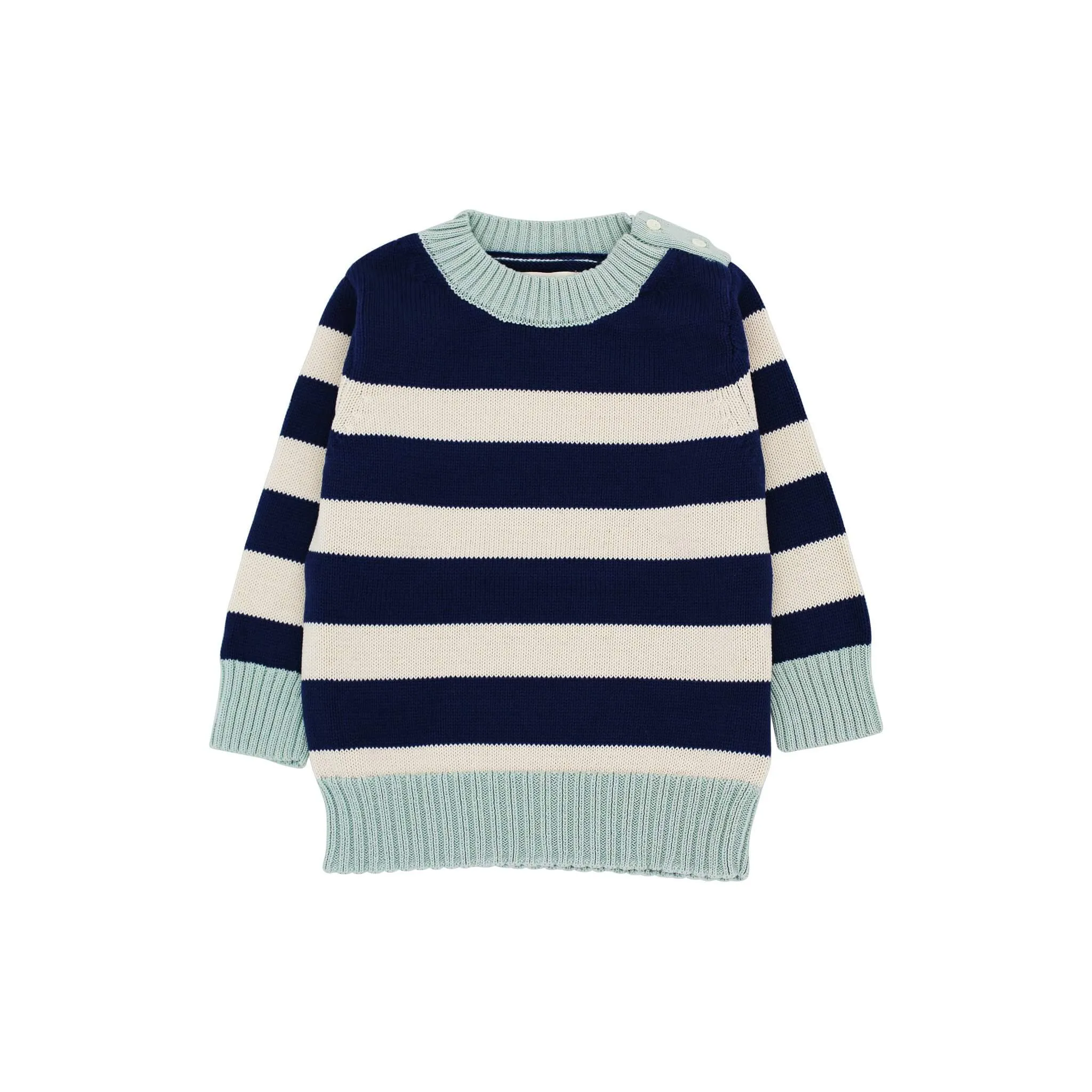 Striped Sweater & Soft Denim Pants (Dark) Bundle