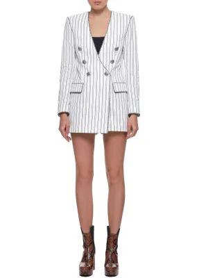 Striped Tailored Jumpsuit (W1554T00201-OFF-WHITE)