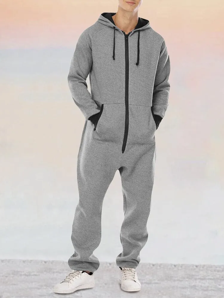 Thermal Thick Hooded Jumpsuit